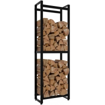Stojan na palivové dřevo Morson 25x50x150, černý