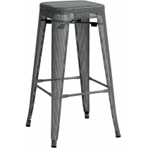 Kovová barová židle Fletcher  - Šedá