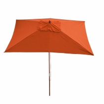 Slunečník Florida 2x3m - polyester/dřevo - terakota