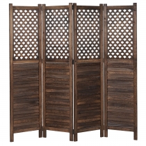 Paraván Shabby vintage A84 - 170 x 161 cm - Hnědá