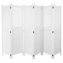 Paraván Shabby vintage A84 - 170 x 245 cm - Bílá