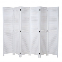 Paraván Shabby vintage C30 - 170 x 243 cm - Bílá