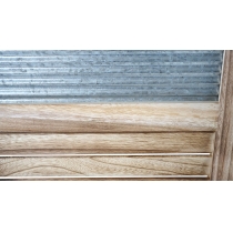 Paraván Shabby vintage D27 plech / dřevo  ~ 170 x 160 cm - Hnědá