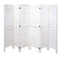 Paraván Shabby vintage G30 - 170 x 240 cm - Bílá