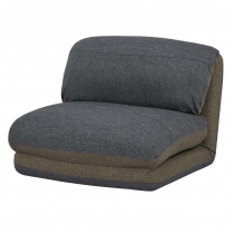 Rozkládací polohovatelné křeslo na spaní HWC-E68, látka/textil - khaki/tmavě šedá