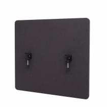 Akustický panel na stůl HWC-G75 - dvoustěnná látka/textil - 60x65cm - hnědo-šedá