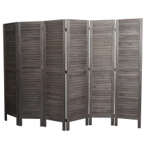 Paraván HWC-G30 - 170 × 240 cm - šedohnědá