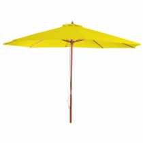 Slunečník Florida Ø 3,5m - polyester/dřevo - žlutá