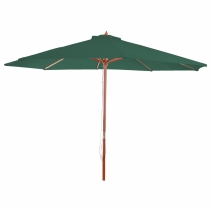 Slunečník Florida Ø 3,5m - polyester/dřevo - zelená
