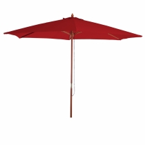 Slunečník Florida Ø 3 m - polyester/dřevo - bordeaux